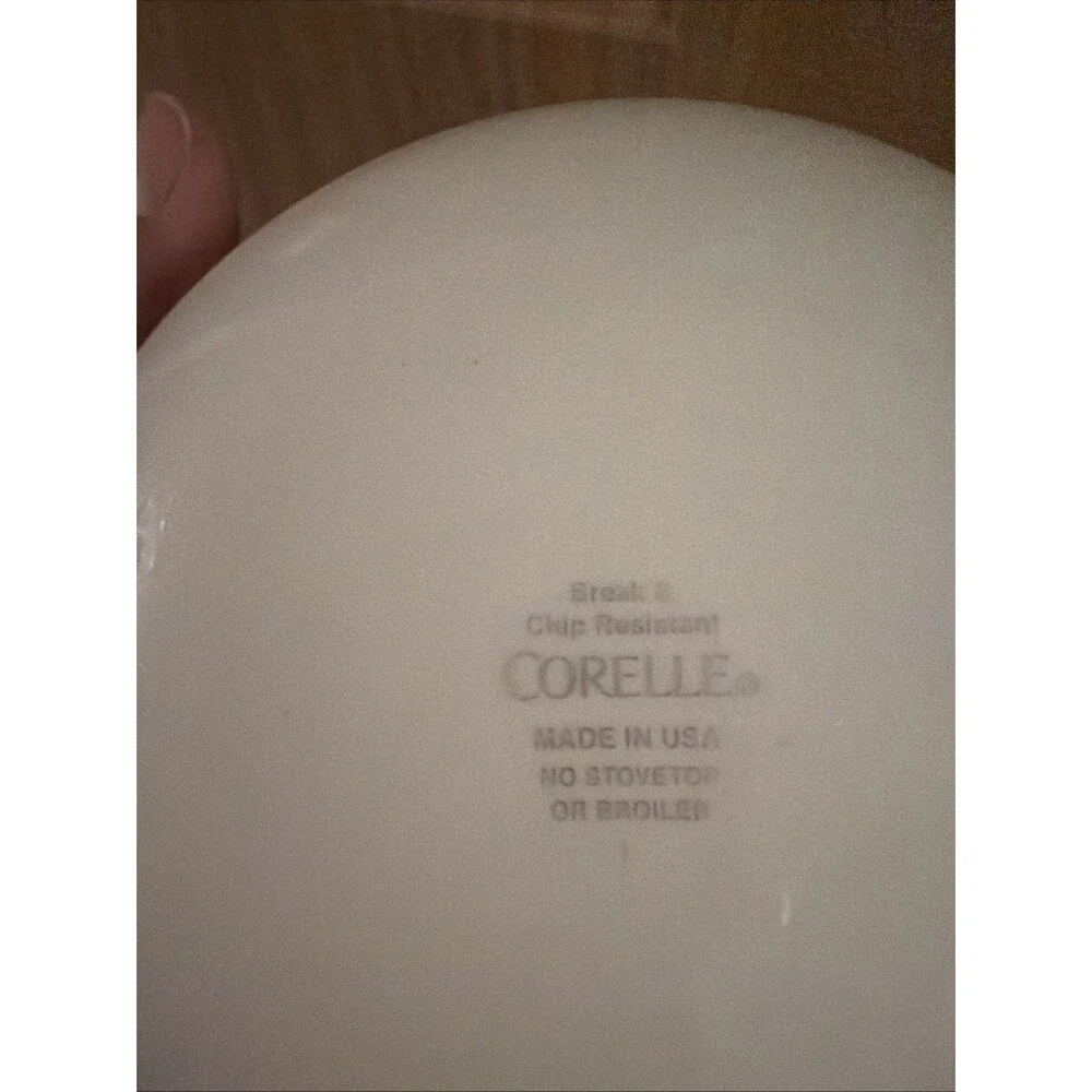 Set Of 6 Corelle Home Garden Birdhouse 3 Cereal Bowls &3 Dessert Green Strip GUC